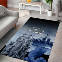 New Zealand ANZAC Day Area Rug HMNZS Achilles We Will Remember Them LT05 - Polynesian Pride