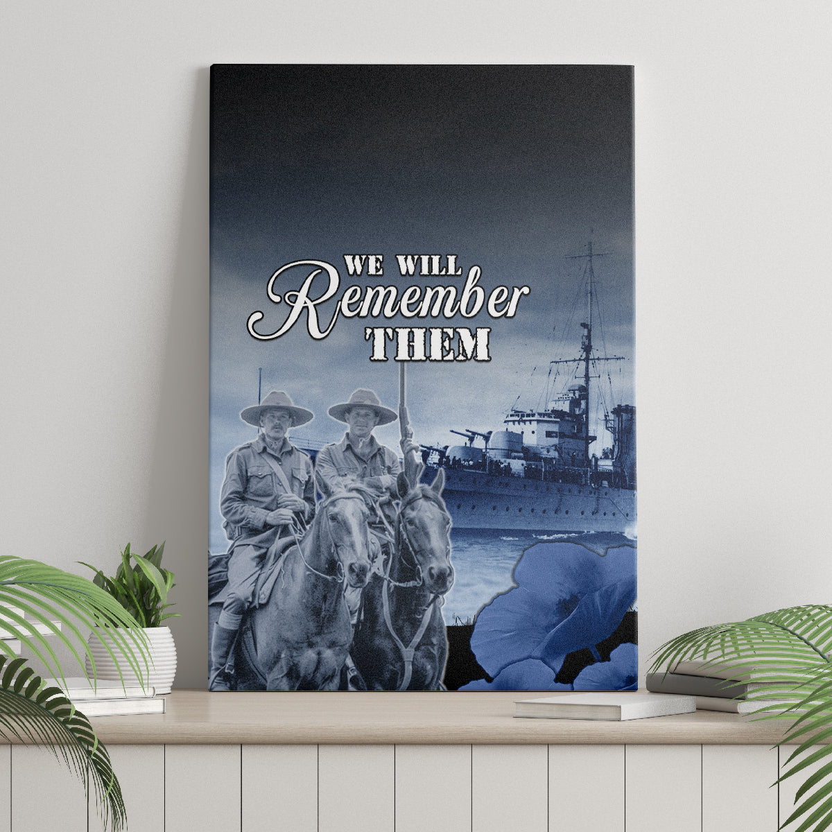 New Zealand ANZAC Day Canvas Wall Art HMNZS Achilles We Will Remember Them LT05 - Polynesian Pride