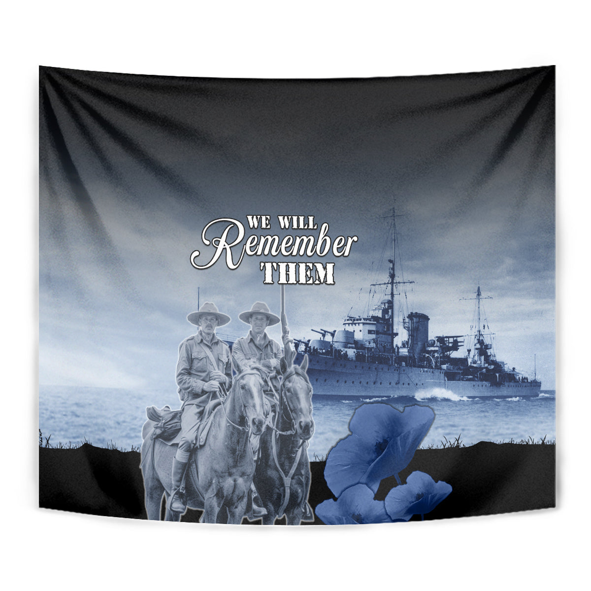 New Zealand ANZAC Day Tapestry HMNZS Achilles We Will Remember Them LT05 - Polynesian Pride