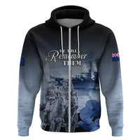 New Zealand ANZAC Day Zip Hoodie HMNZS Achilles We Will Remember Them LT05 Zip Hoodie Blue - Polynesian Pride