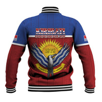 Kiribati 45th Independence Day Baseball Jacket Lesser Frigatebird Tribal Pattern LT05 - Polynesian Pride