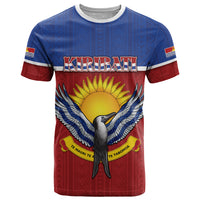 Kiribati 45th Independence Day T Shirt Lesser Frigatebird Tribal Pattern LT05 Red - Polynesian Pride