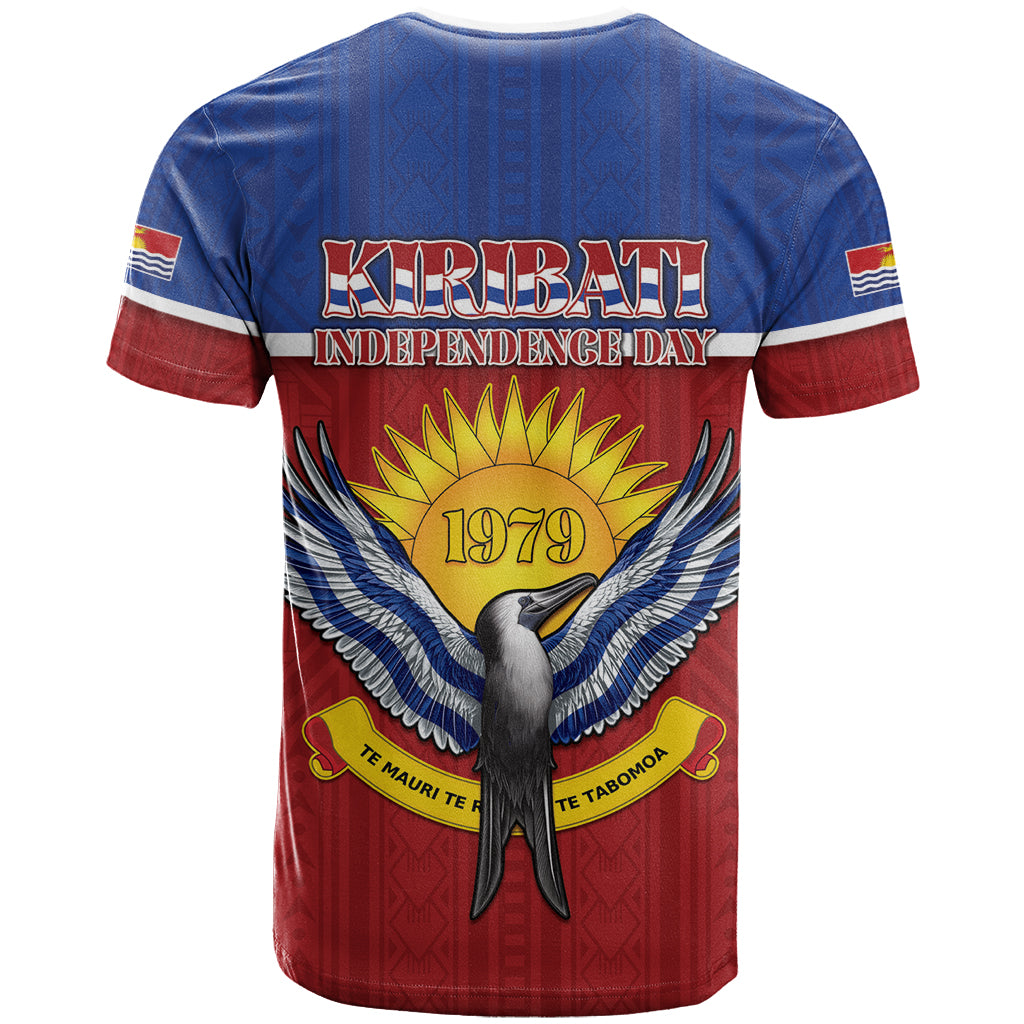 Kiribati 45th Independence Day T Shirt Lesser Frigatebird Tribal Pattern LT05 - Polynesian Pride
