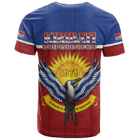 Kiribati 45th Independence Day T Shirt Lesser Frigatebird Tribal Pattern LT05 - Polynesian Pride