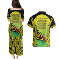 Vanuatu 45th Independence Couples Matching Puletasi and Hawaiian Shirt Special Style - Polynesian Pride