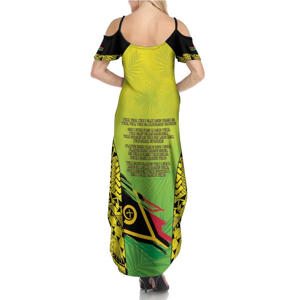 Vanuatu 45th Independence Family Matching Summer Maxi Dress and Hawaiian Shirt Special Style - Polynesian Pride