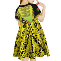 Vanuatu 45th Independence Kid Short Sleeve Dress Special Style - Polynesian Pride