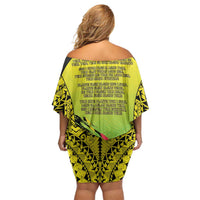Vanuatu 45th Independence Off Shoulder Short Dress Special Style - Polynesian Pride