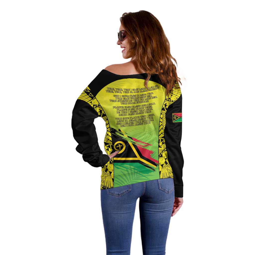 Vanuatu 45th Independence Off Shoulder Sweater Special Style - Polynesian Pride