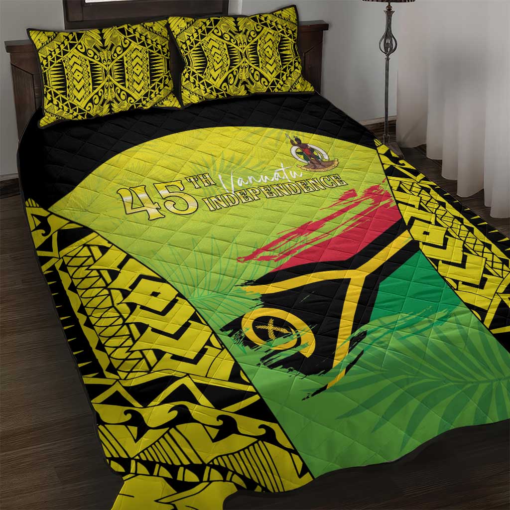 Vanuatu 45th Independence Quilt Bed Set Special Style - Polynesian Pride