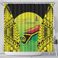 Vanuatu 45th Independence Shower Curtain Special Style - Polynesian Pride