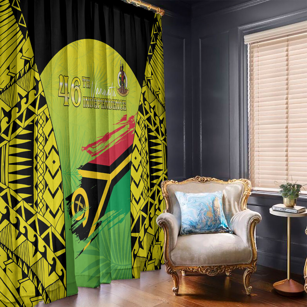 Vanuatu 46th Independence Window Curtain Special Style LT05 - Polynesian Pride
