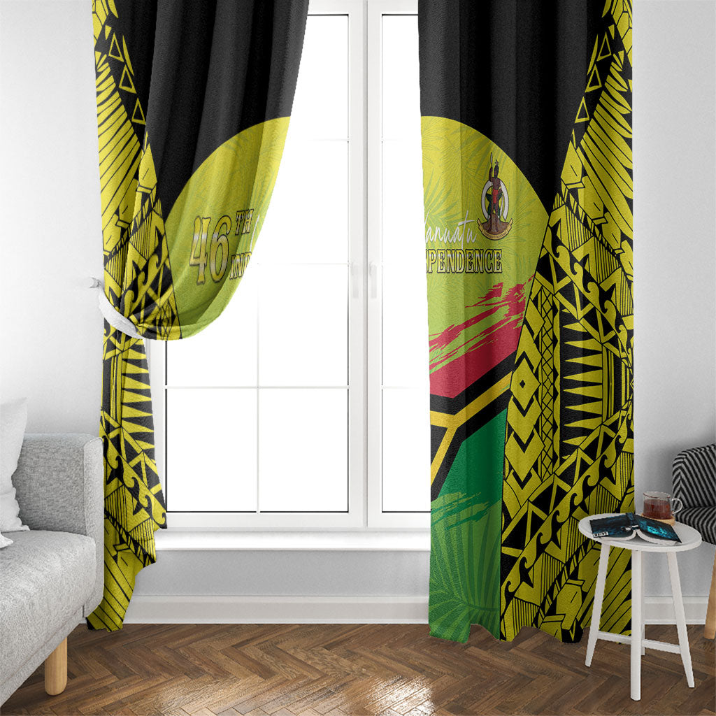 Vanuatu 46th Independence Window Curtain Special Style LT05 - Polynesian Pride