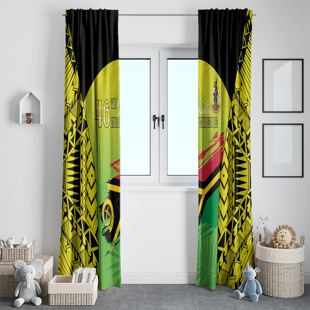 Vanuatu 46th Independence Window Curtain Special Style LT05 - Polynesian Pride