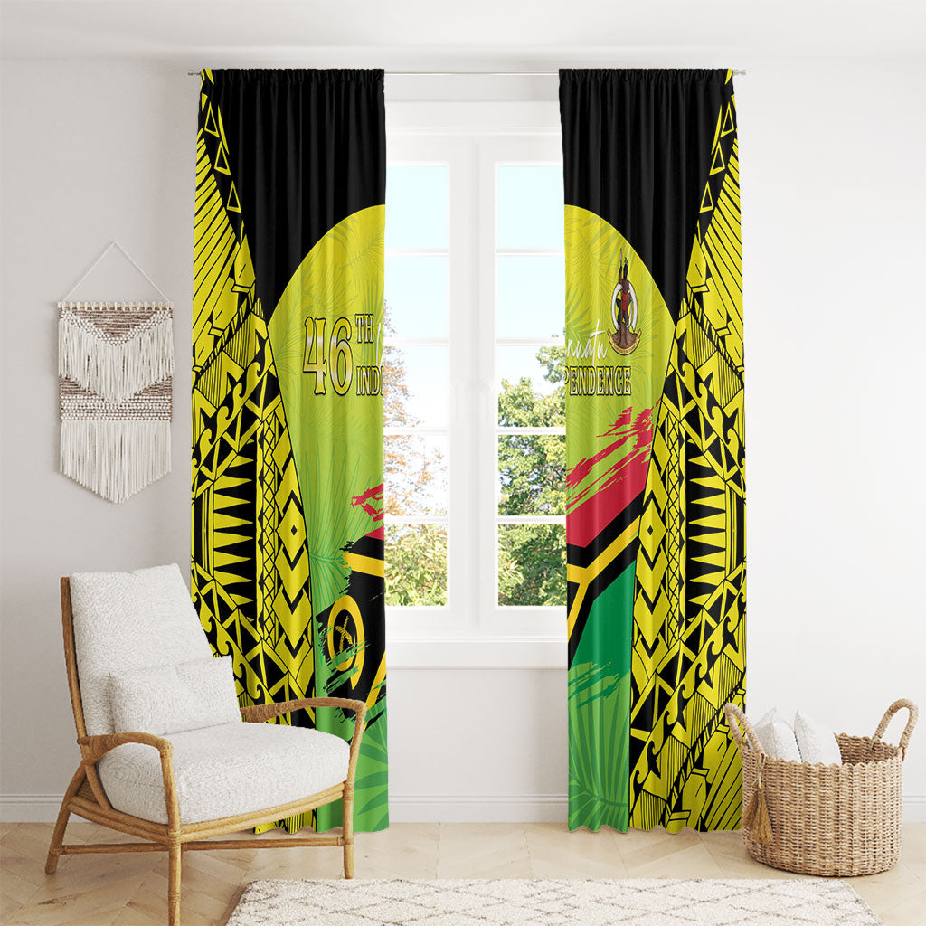 Vanuatu 46th Independence Window Curtain Special Style LT05 - Polynesian Pride