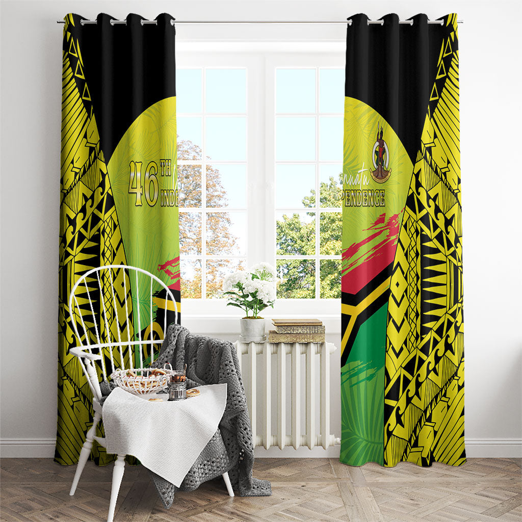 Vanuatu 46th Independence Window Curtain Special Style LT05 - Polynesian Pride