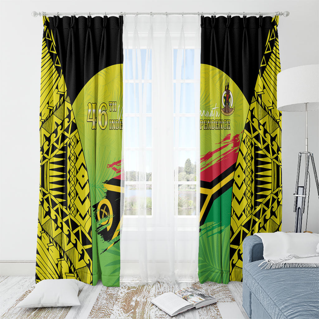 Vanuatu 46th Independence Window Curtain Special Style LT05 - Polynesian Pride