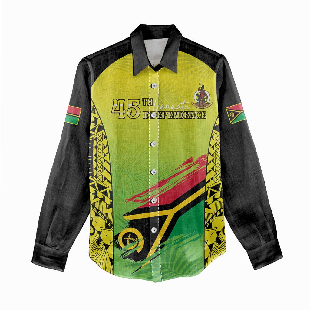 Vanuatu 45th Independence Women Casual Shirt Special Style - Polynesian Pride