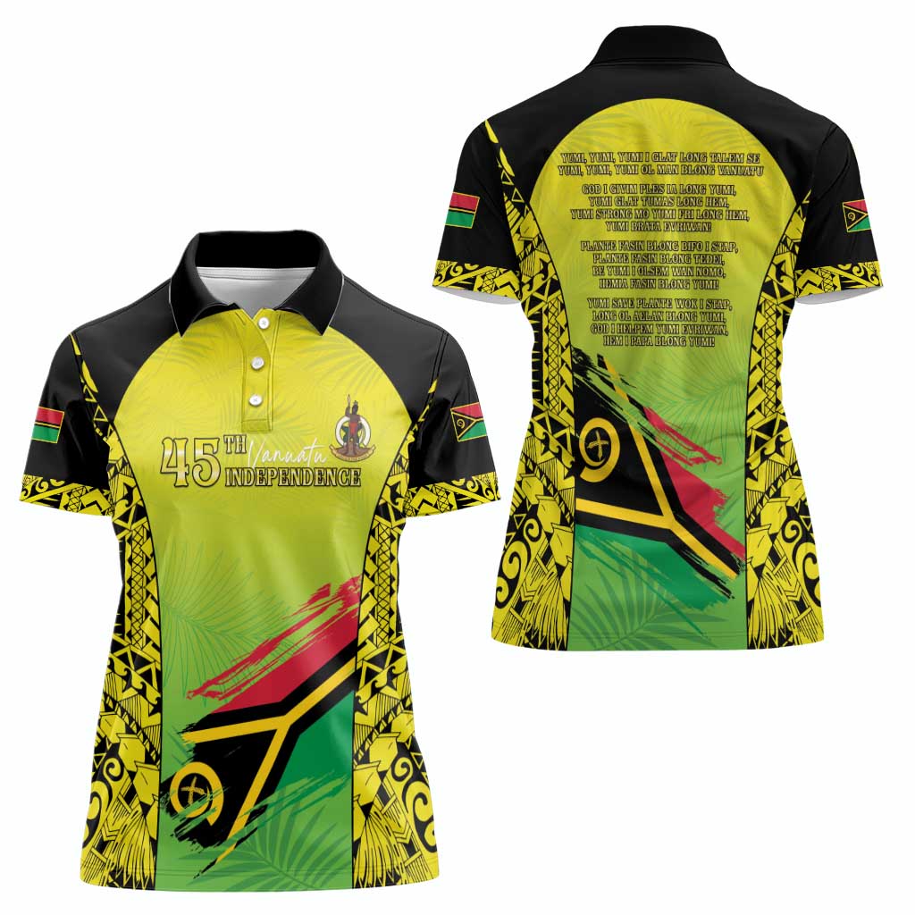 Vanuatu 45th Independence Women Polo Shirt Special Style - Polynesian Pride