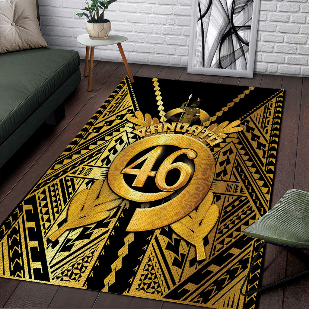 Vanuatu 46th Anniversary Of Independence Area Rug Gold Style LT05 Gold - Polynesian Pride