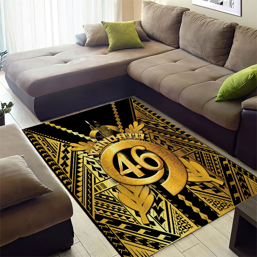 Vanuatu 46th Anniversary Of Independence Area Rug Gold Style LT05 - Polynesian Pride