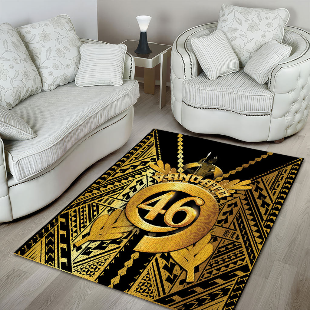 Vanuatu 46th Anniversary Of Independence Area Rug Gold Style LT05 - Polynesian Pride