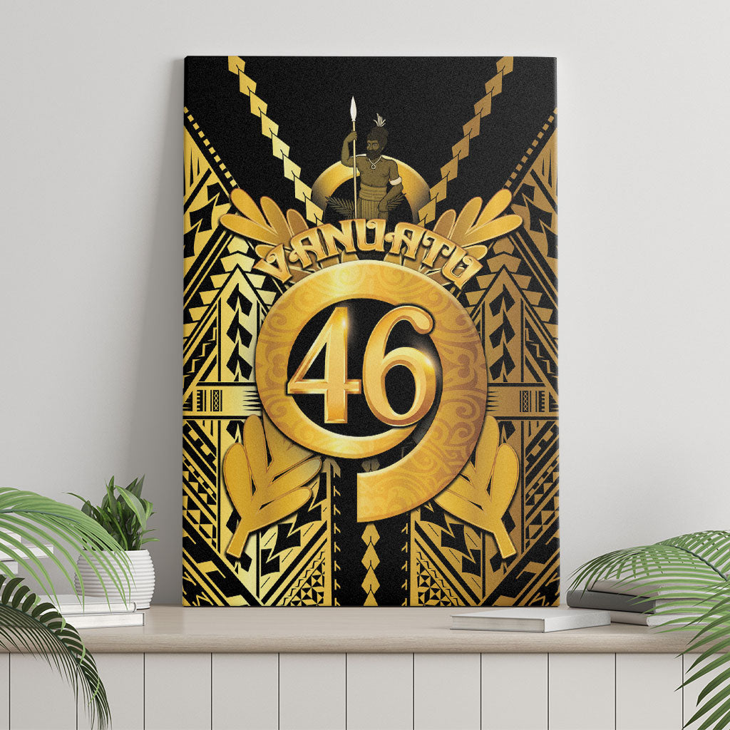 Vanuatu 46th Anniversary Of Independence Canvas Wall Art Gold Style LT05 - Polynesian Pride