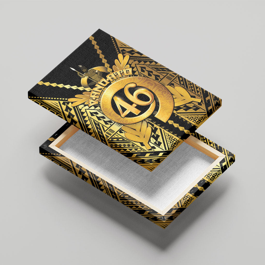 Vanuatu 46th Anniversary Of Independence Canvas Wall Art Gold Style LT05 - Polynesian Pride