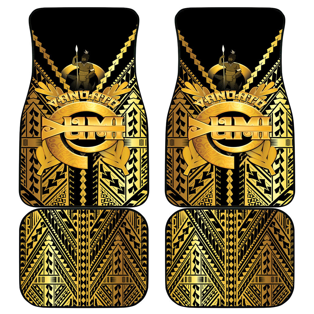Vanuatu 46th Anniversary Of Independence Car Mats Gold Style LT05 - Polynesian Pride