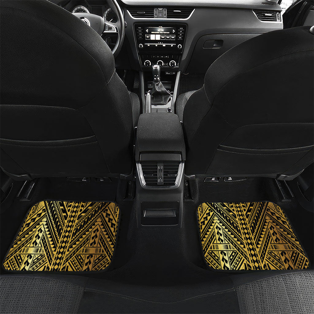Vanuatu 46th Anniversary Of Independence Car Mats Gold Style LT05 Set 2pcs - Back Gold - Polynesian Pride