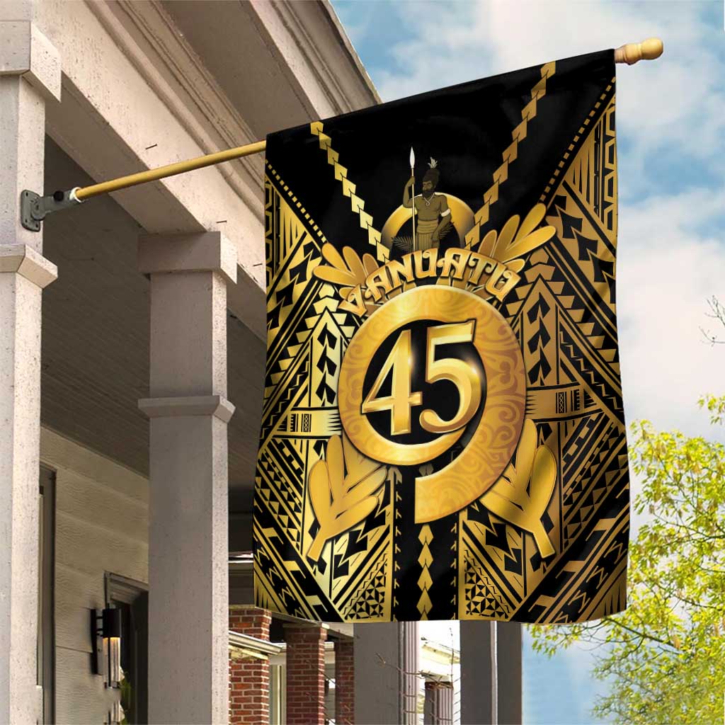 Vanuatu 45th Anniversary Of Independence Garden Flag Gold Style - Polynesian Pride