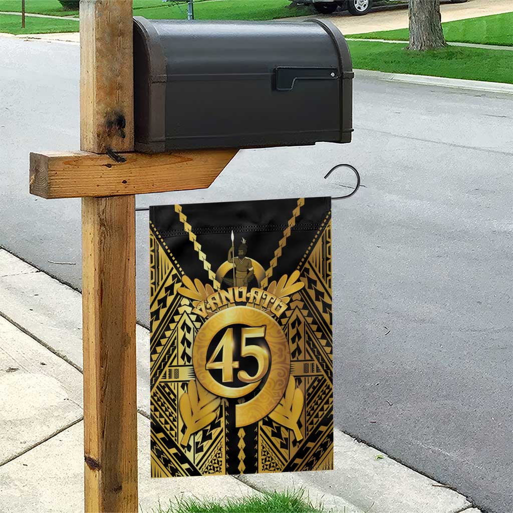 Vanuatu 45th Anniversary Of Independence Garden Flag Gold Style - Polynesian Pride