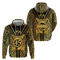 Vanuatu 45th Anniversary Of Independence Hoodie Gold Style - Polynesian Pride