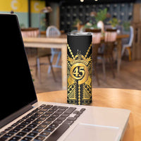 Vanuatu 45th Anniversary Of Independence Skinny Tumbler Gold Style LT05 - Polynesian Pride