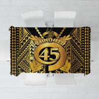 Vanuatu 45th Anniversary Of Independence Tablecloth Gold Style - Polynesian Pride