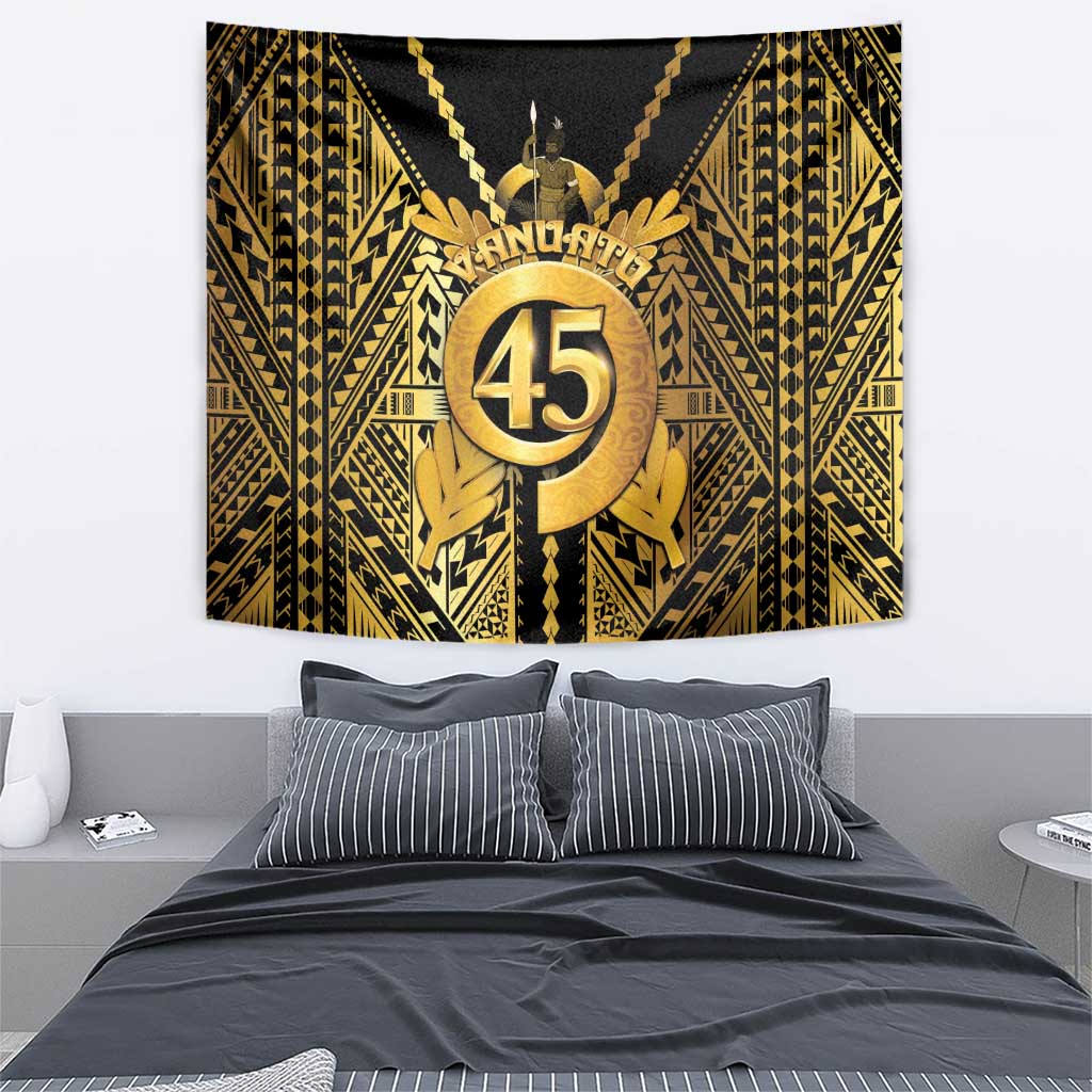 Vanuatu 45th Anniversary Of Independence Tapestry Gold Style - Polynesian Pride
