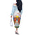 Hawaii And Japan Okinawa Off The Shoulder Long Sleeve Dress Aloha Gozaimasu Tiki With Shisa