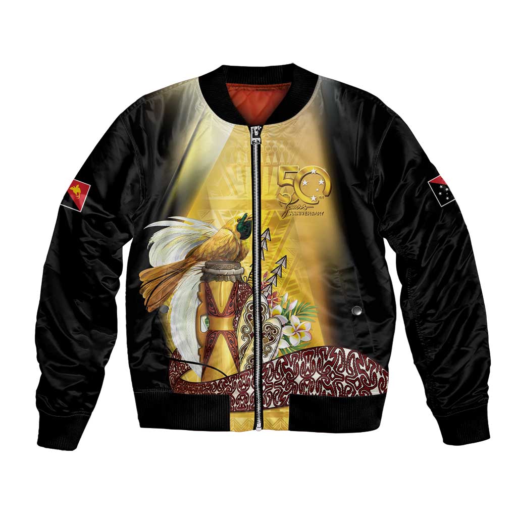 Papua New Guinea Bomber Jacket 50 Years Of Independence - Polynesian Pride