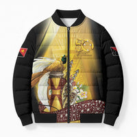 Papua New Guinea Bomber Puffer Jacket 50 Years Of Independence - Polynesian Pride