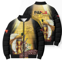Papua New Guinea Bomber Puffer Jacket 50 Years Of Independence - Polynesian Pride