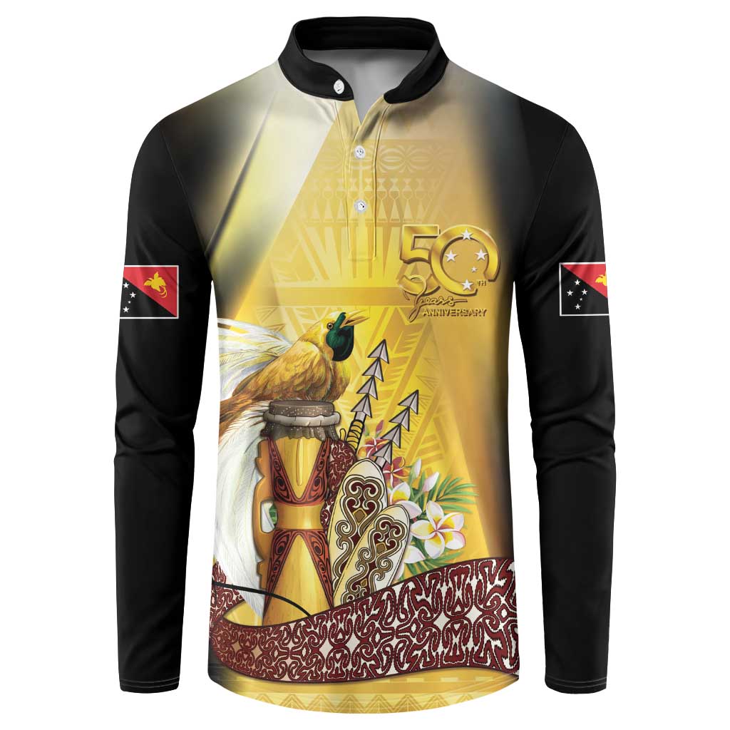 Papua New Guinea Button Sweatshirt 50 Years Of Independence - Polynesian Pride