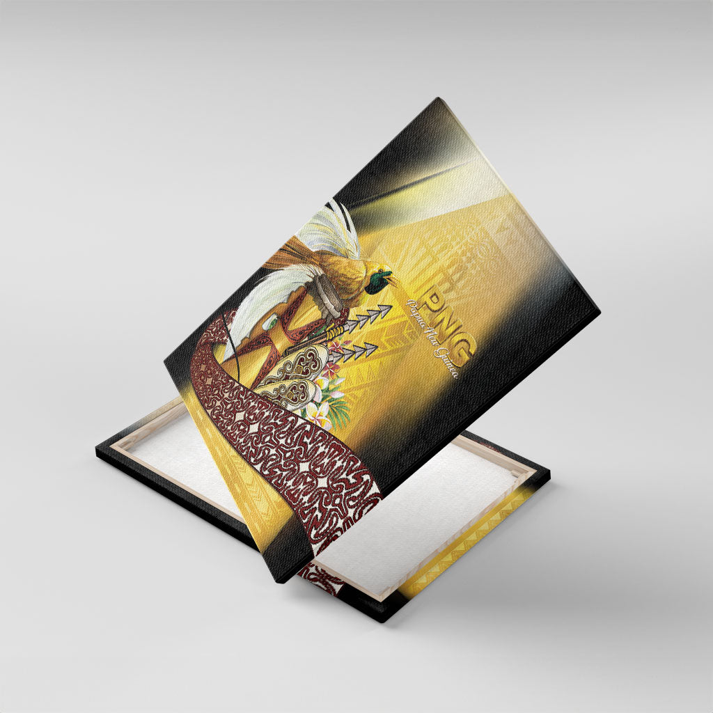 Papua New Guinea Canvas Wall Art Independence Day Unique Style LT05 With Frame Gold - Polynesian Pride