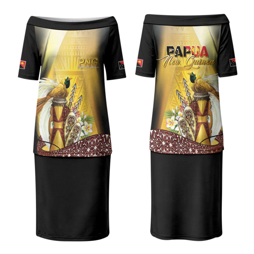 Papua New Guinea Couples Matching Puletasi and Long Sleeve Button Shirt Independence Day Unique Style LT05 - Polynesian Pride