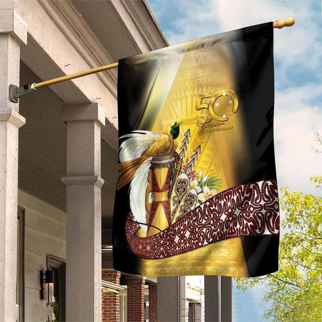 Papua New Guinea Garden Flag 50 Years Of Independence - Polynesian Pride
