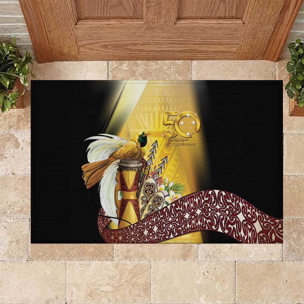Papua New Guinea Rubber Doormat 50 Years Of Independence - Polynesian Pride