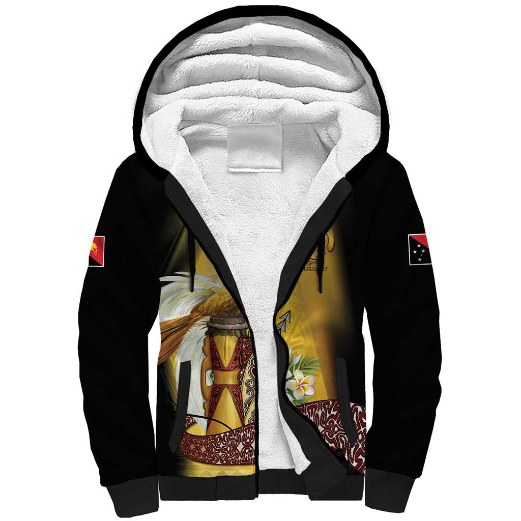 Papua New Guinea Sherpa Hoodie 50 Years Of Independence - Polynesian Pride