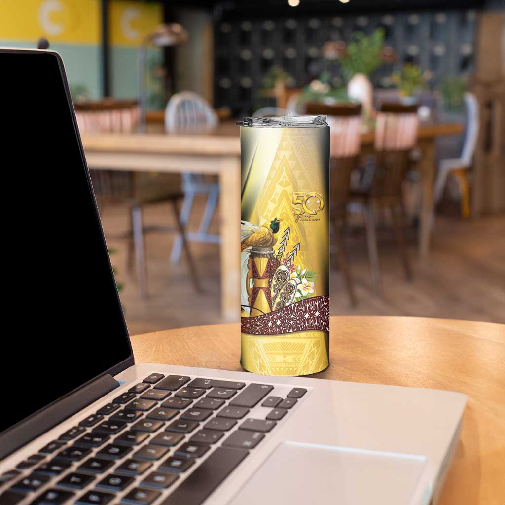 Papua New Guinea Skinny Tumbler 50 Years Of Independence - Polynesian Pride