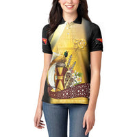 Papua New Guinea Women Polo Shirt 50 Years Of Independence LT05 - Polynesian Pride