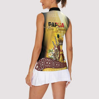 Papua New Guinea Women Sleeveless Polo Shirt 50 Years Of Independence LT05 - Polynesian Pride