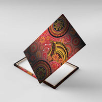 Papua New Guinea Canvas Wall Art Birds Of Paradise With Aboriginal Pattern - Polynesian Pride